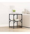 vidaXL Side Table Grey Sonoma 41 x 40 x 60 cm