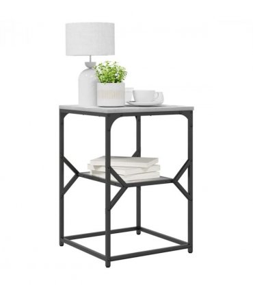 vidaXL Side Table Grey Sonoma 41 x 40 x 60 cm