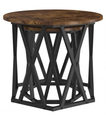 vidaXL Side Table 2 pcs Smoked Oak Engineered Wood and Steel