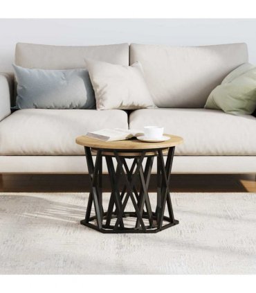 vidaXL Side Table 2 pcs Artisan Oak Engineered Wood and Steel