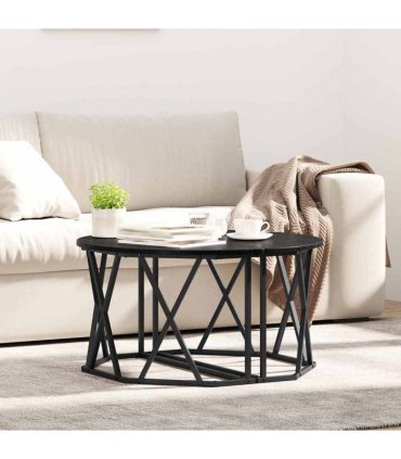 vidaXL Coffee Table Black Oak 80 x 80 x 42 cm