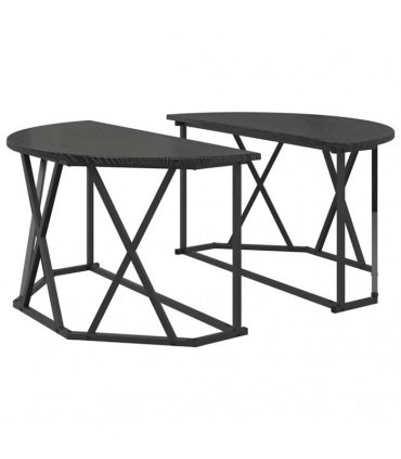 vidaXL Coffee Table Black Oak 80 x 80 x 42 cm