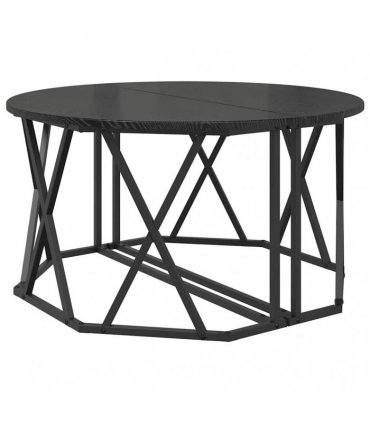 vidaXL Coffee Table Black Oak 80 x 80 x 42 cm