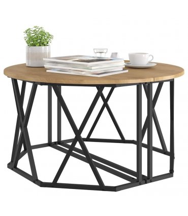 vidaXL Coffee Table Artisan Oak 80 x 80 x 42 cm