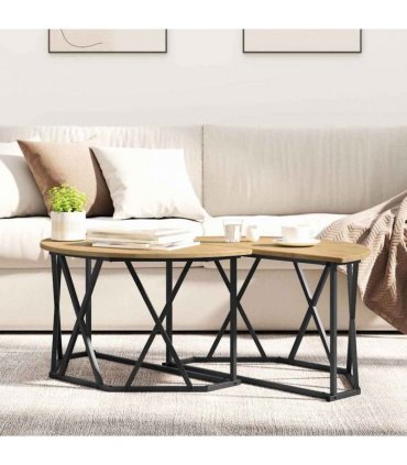 vidaXL Coffee Table Artisan Oak 80 x 80 x 42 cm
