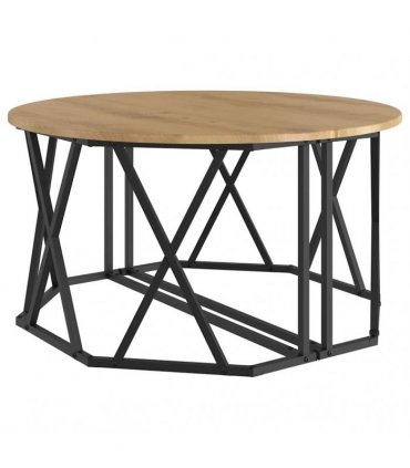vidaXL Coffee Table Artisan Oak 80 x 80 x 42 cm