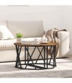 vidaXL Coffee Table Smoked Oak 80 x 80 x 42 cm