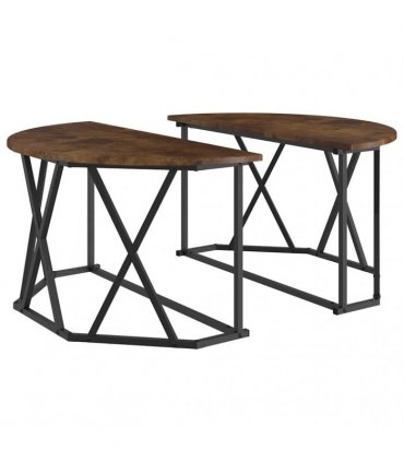 vidaXL Coffee Table Smoked Oak 80 x 80 x 42 cm
