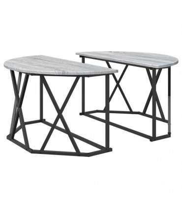 vidaXL Coffee Table Grey Sonoma 80 x 80 x 42 cm