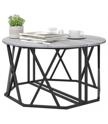 vidaXL Coffee Table Grey Sonoma 80 x 80 x 42 cm