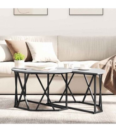 vidaXL Coffee Table Grey Sonoma 80 x 80 x 42 cm