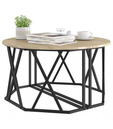 vidaXL Coffee Table Sonoma Oak 80 x 80 x 42 cm
