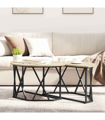 vidaXL Coffee Table Sonoma Oak 80 x 80 x 42 cm