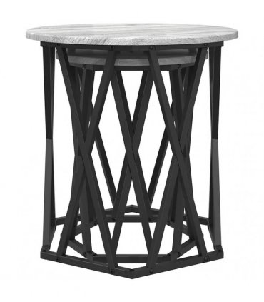 vidaXL Coffee Table 2 pcs Grey Sonoma Engineered Wood and Steel
