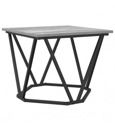 vidaXL Side Table Set 2 pcs Grey Sonoma Engineered Wood and Steel