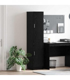 vidaXL Highboard Black Oak 35 x 39 x 168 cm