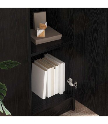 vidaXL Highboard Black Oak 35 x 39 x 168 cm