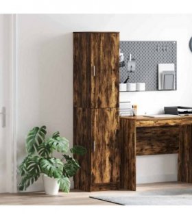 vidaXL Highboard Smoked Oak 35 x 39 x 168 cm