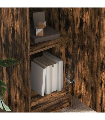 vidaXL Highboard Smoked Oak 35 x 39 x 168 cm