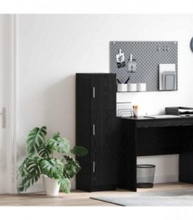 vidaXL Highboard Black Oak 31.5 x 32 x 122.5 cm
