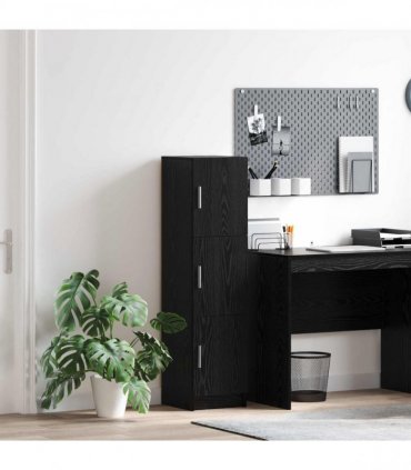 vidaXL Highboard Black Oak 31.5 x 32 x 122.5 cm