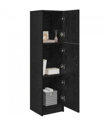 vidaXL Highboard Black Oak 31.5 x 32 x 122.5 cm