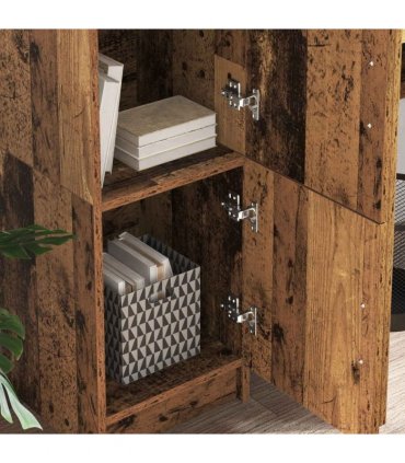 vidaXL Highboard Old Wood 31.5 x 32 x 122.5 cm