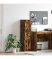vidaXL Highboard Smoked Oak 31.5 x 32 x 122.5 cm