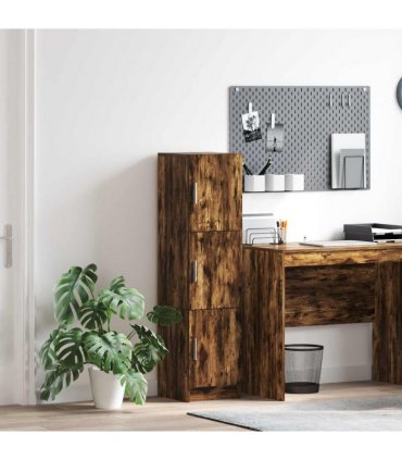 vidaXL Highboard Smoked Oak 31.5 x 32 x 122.5 cm