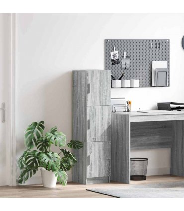 vidaXL Highboard Grey Sonoma 31.5 x 32 x 122.5 cm