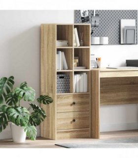 vidaXL Highboard with Drawer Sonoma Oak 45.5 x 34 x 127 cm