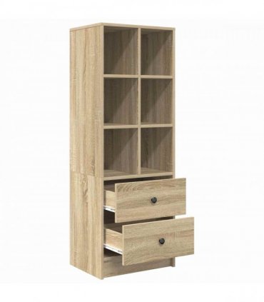 vidaXL Highboard with Drawer Sonoma Oak 45.5 x 34 x 127 cm
