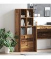 vidaXL Highboard with Drawer Old Wood 45.5 x 34 x 127 cm