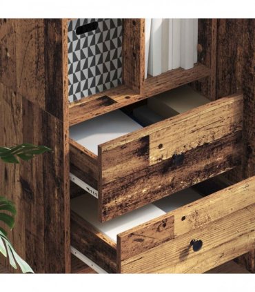 vidaXL Highboard with Drawer Old Wood 45.5 x 34 x 127 cm