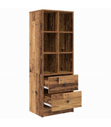 vidaXL Highboard with Drawer Old Wood 45.5 x 34 x 127 cm