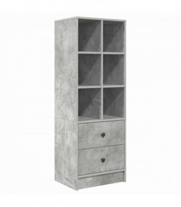 vidaXL Highboard with Drawer Concrete Grey 45.5 x 34 x 127 cm