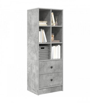vidaXL Highboard with Drawer Concrete Grey 45.5 x 34 x 127 cm