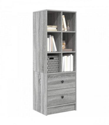 vidaXL Highboard with Drawer Grey Sonoma 45.5 x 34 x 127 cm