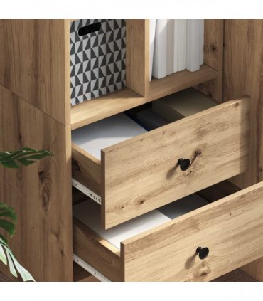 vidaXL Highboard with Drawer Artisan Oak 45.5 x 34 x 127 cm