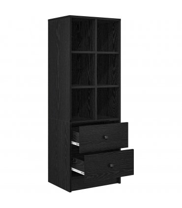 vidaXL Highboard with Drawer Black Oak 45.5 x 34 x 127 cm