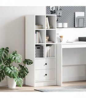 vidaXL Highboard with Drawer White 45.5 x 34 x 127 cm