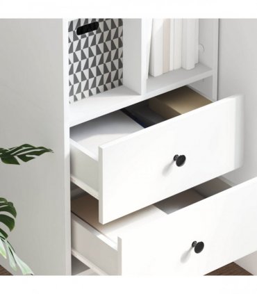 vidaXL Highboard with Drawer White 45.5 x 34 x 127 cm