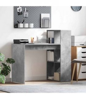 vidaXL Desk Concrete Grey 108 x 55 x 103.5 cm Engineered Wood