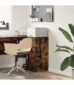 vidaXL Sideboard with Drawer Smoked Oak 38 x 34 x 75 cm