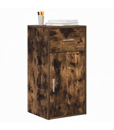 vidaXL Sideboard with Drawer Smoked Oak 38 x 34 x 75 cm