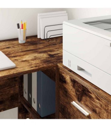 vidaXL Sideboard with Drawer Smoked Oak 38 x 34 x 75 cm