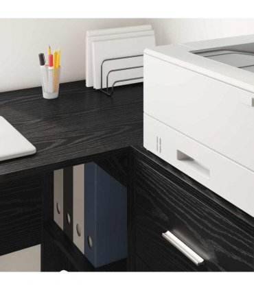 vidaXL Sideboard with Drawer Black Oak 38 x 34 x 75 cm
