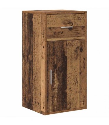 vidaXL Sideboard with Drawer Old Wood 38 x 34 x 75 cm