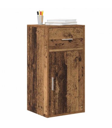 vidaXL Sideboard with Drawer Old Wood 38 x 34 x 75 cm
