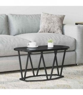 vidaXL Coffee Table Black Oak 80 x 40 x 40.5 cm